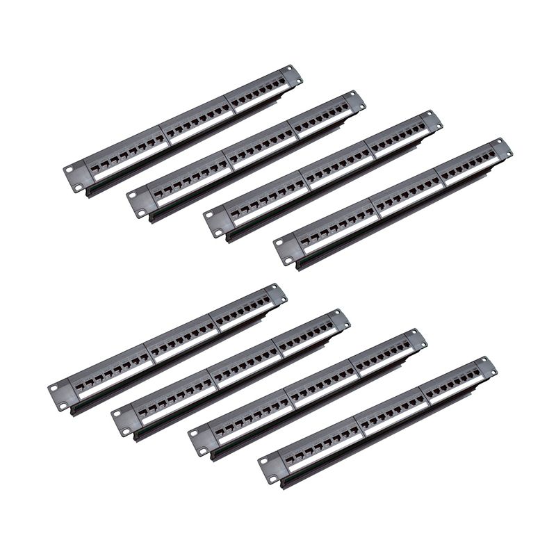 Patch Panel Cat6 - Exquisite-8X, 19Inch 1U Cabinet Rack Pass-Through