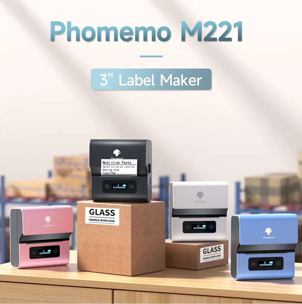 Real Phomemo M221 3inch Waterp - đánh giá và giá Label Printer Thermal