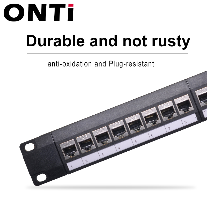 ONTi 19in 1U Rack 24 Port CAT6 - đánh giá và giá Patch Panel Cat6