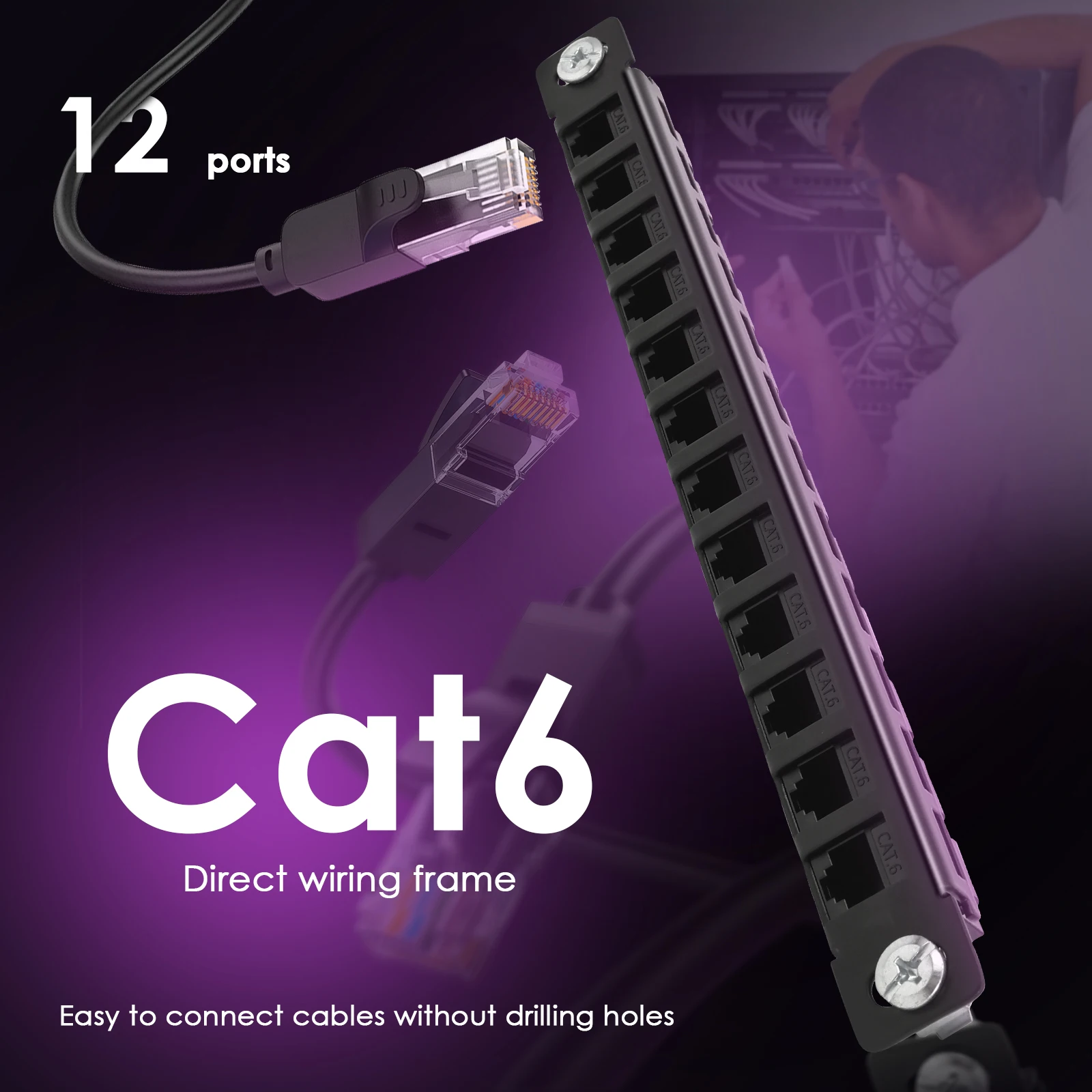 12 Port Patch Panel 10inch 0.5 - đánh giá và giá Patch Panel Cat6