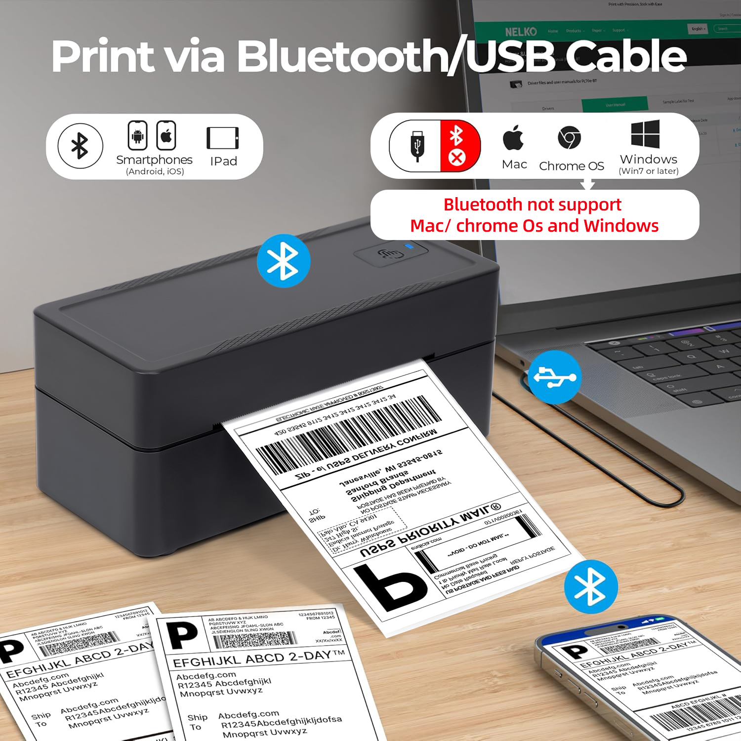 4'' 4x6 Inch 100mm Thermal Pap - đánh giá và giá Label Printer Thermal