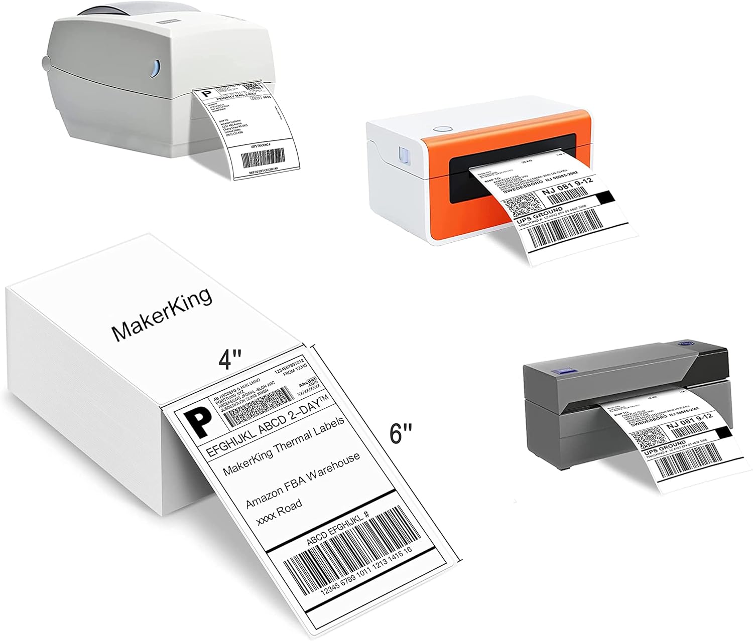 4x6 White Mailing Fanfold Post - đánh giá và giá Label Printer Thermal
