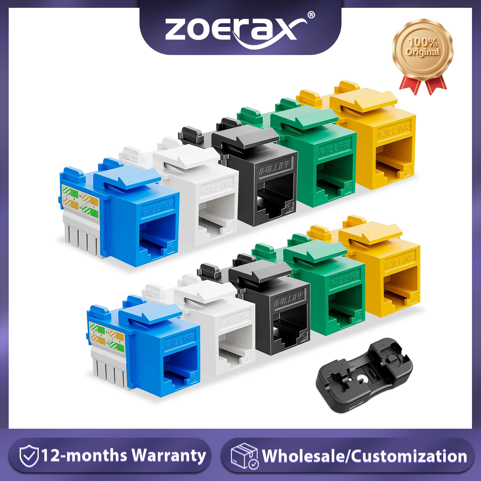 ZoeRax 10-Pack RJ45 Keystone J - đánh giá và giá Patch Panel Cat6