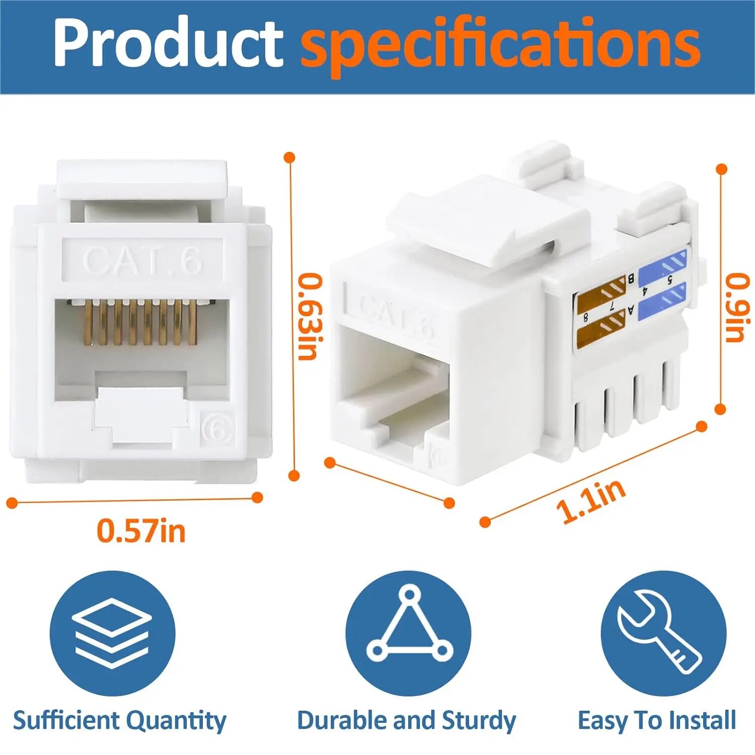 ZoeRax 10-Pack RJ45 Keystone J - đánh giá và giá Patch Panel Cat6