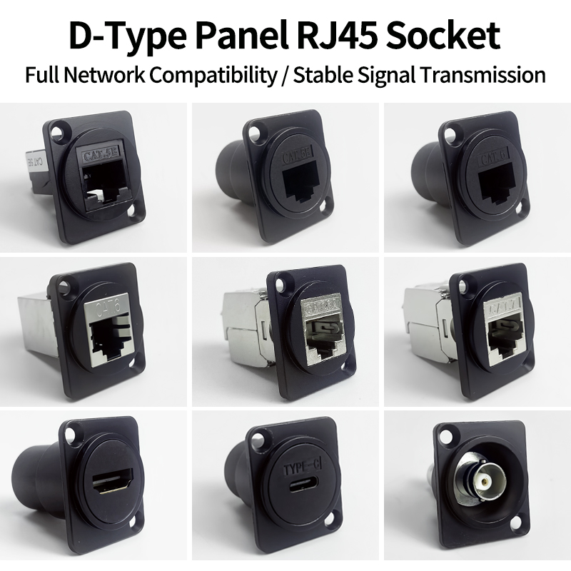 D-Type Panel Mount RJ45 Socket - đánh giá và giá Patch Panel Cat6