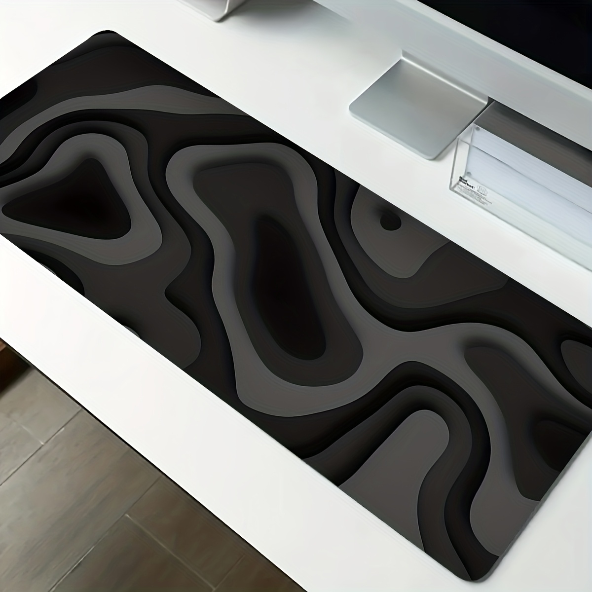Black Gray Swirl Design Large  - đánh giá và giá Office Desk Tech Accessories
