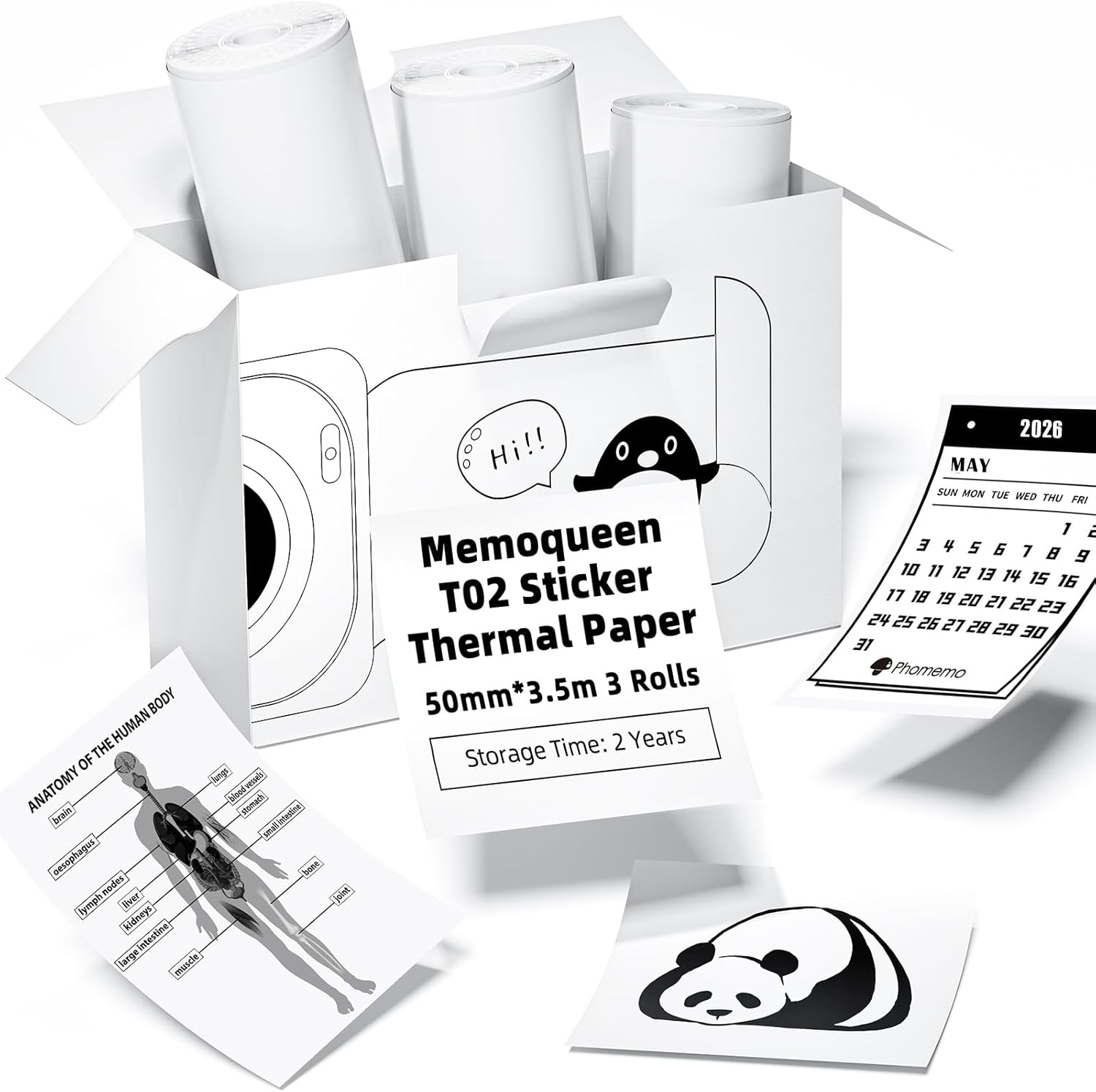 Thermal Sticker Paper, 50mmx3. - đánh giá và giá Label Printer Thermal