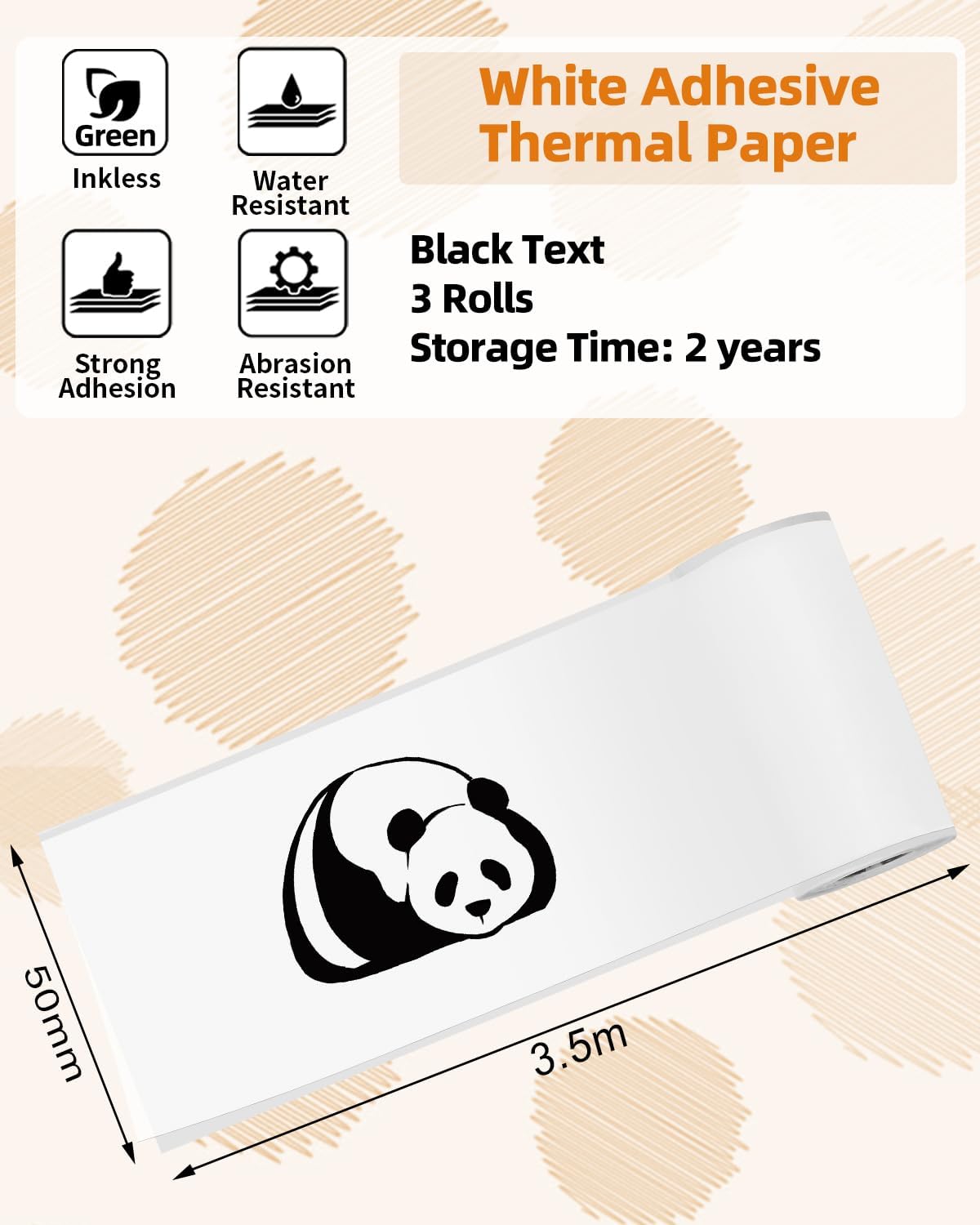 Thermal Sticker Paper, 50mmx3. - đánh giá và giá Label Printer Thermal