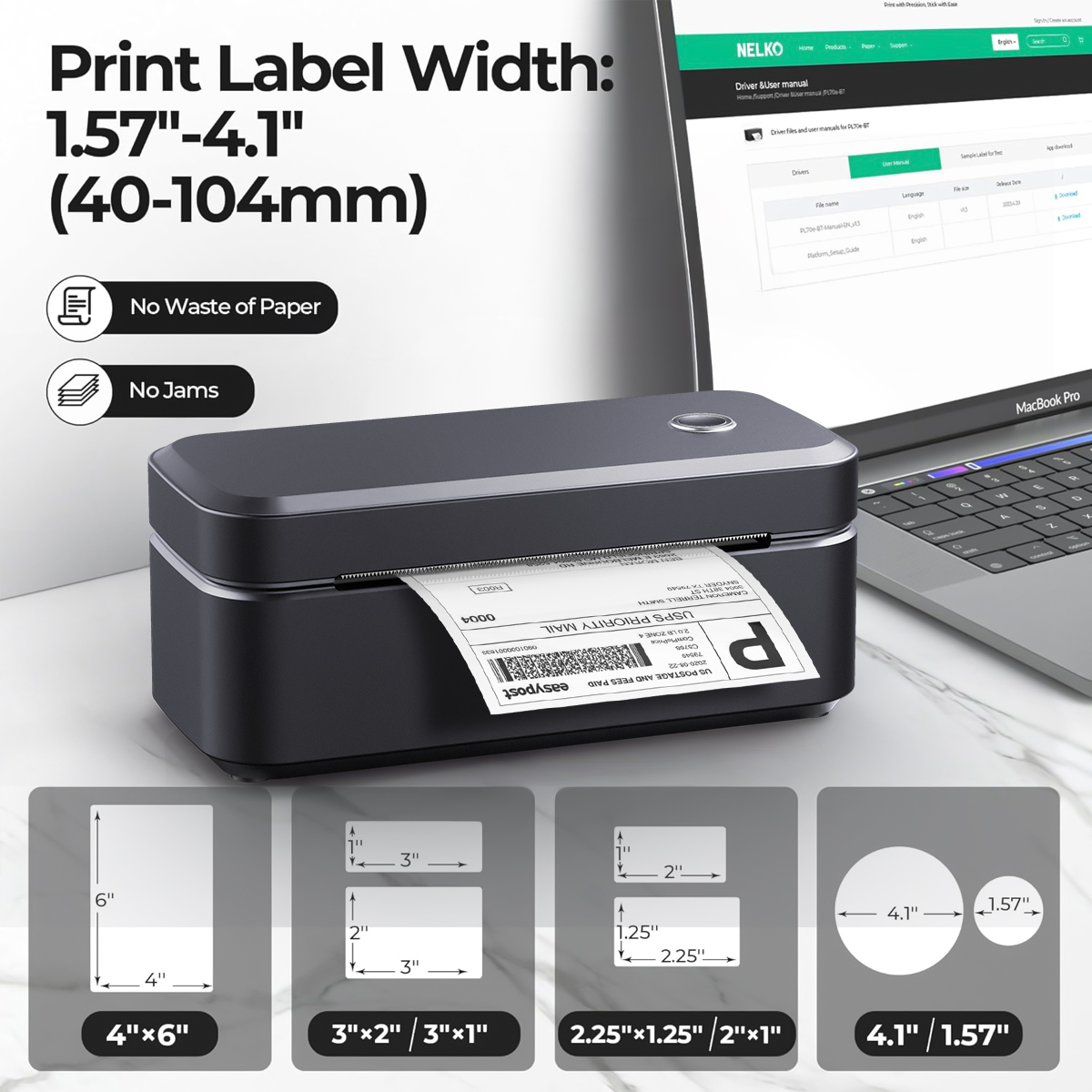 203dpi Portable Shipping Therm - đánh giá và giá Label Printer Thermal