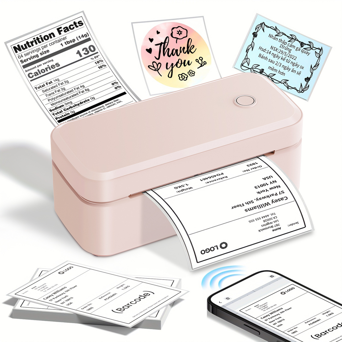 203dpi Portable Shipping Therm - đánh giá và giá Label Printer Thermal
